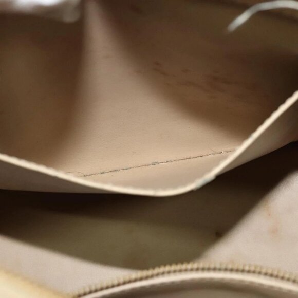 LOUIS VUITTON Monogram Vernis Houston Hand Bag Beige M91004 LV Auth 120112 - Picture 12 of 16